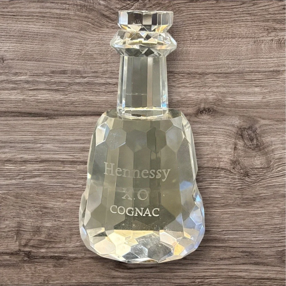Hennessy XO Cognac Crystal Glass Bottle Paperweight 3.75